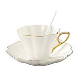 COLiJOL Trofeo Taza de cerámica con platillo, Tazas Tazas Tazas Taza Capuchino Bebidas mixtas Bebidas Bebidas Taza Piña Taza de té Vasos Vasos Juego de vasos Gran